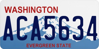 WA license plate ACA5634