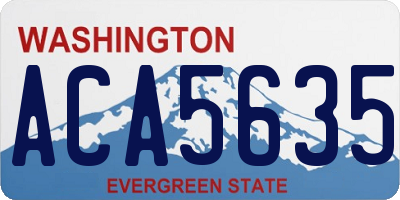 WA license plate ACA5635
