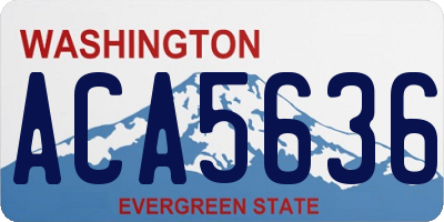 WA license plate ACA5636