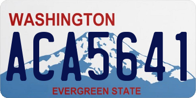 WA license plate ACA5641