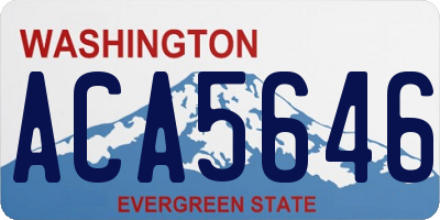 WA license plate ACA5646