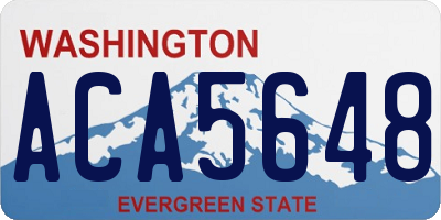 WA license plate ACA5648