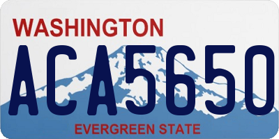 WA license plate ACA5650