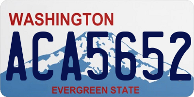 WA license plate ACA5652