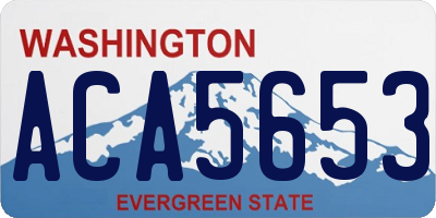 WA license plate ACA5653