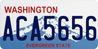 WA license plate ACA5656