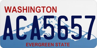 WA license plate ACA5657