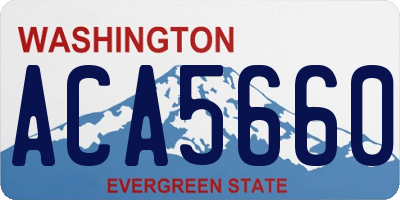 WA license plate ACA5660