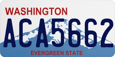 WA license plate ACA5662