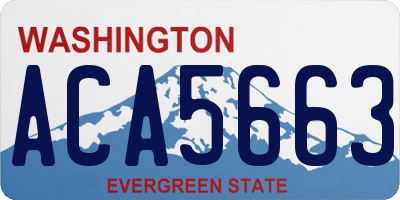 WA license plate ACA5663