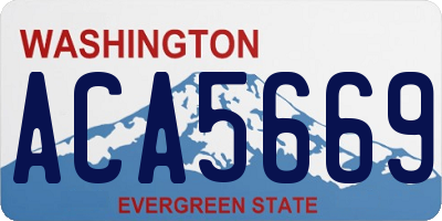 WA license plate ACA5669