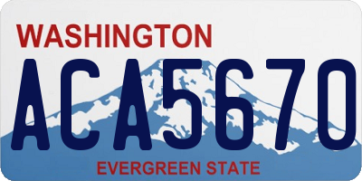 WA license plate ACA5670