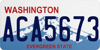 WA license plate ACA5673