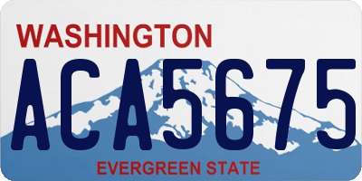 WA license plate ACA5675
