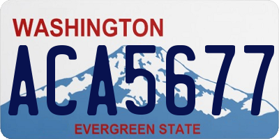 WA license plate ACA5677