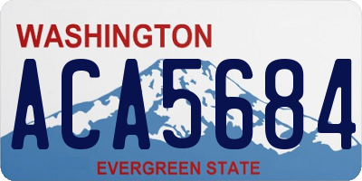 WA license plate ACA5684