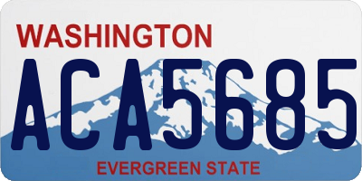 WA license plate ACA5685