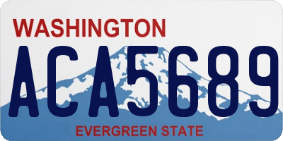 WA license plate ACA5689