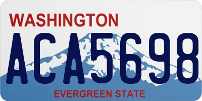 WA license plate ACA5698