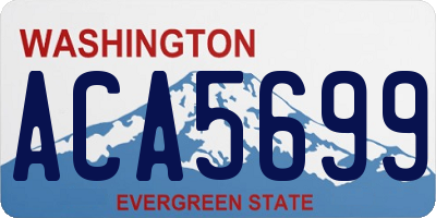 WA license plate ACA5699