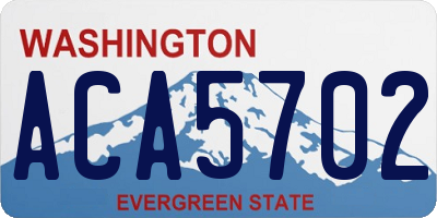 WA license plate ACA5702