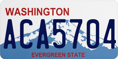 WA license plate ACA5704