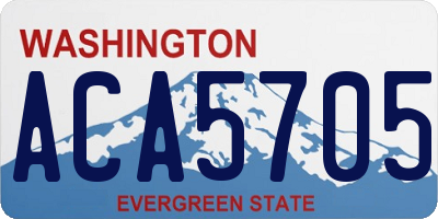 WA license plate ACA5705