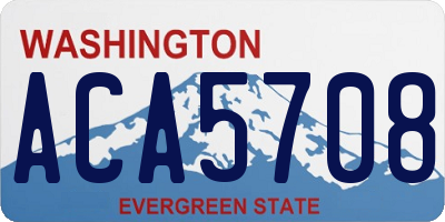 WA license plate ACA5708
