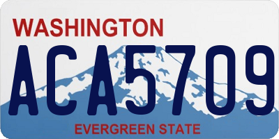 WA license plate ACA5709