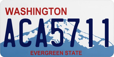 WA license plate ACA5711