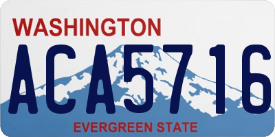 WA license plate ACA5716