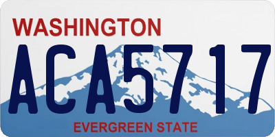 WA license plate ACA5717