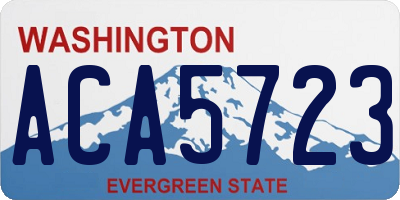 WA license plate ACA5723