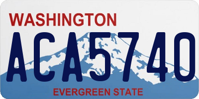 WA license plate ACA5740