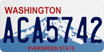 WA license plate ACA5742