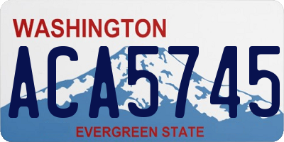 WA license plate ACA5745