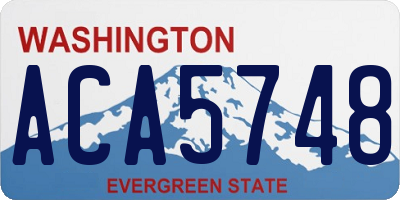 WA license plate ACA5748