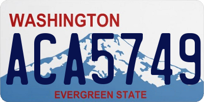 WA license plate ACA5749