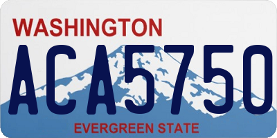 WA license plate ACA5750