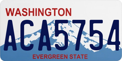 WA license plate ACA5754