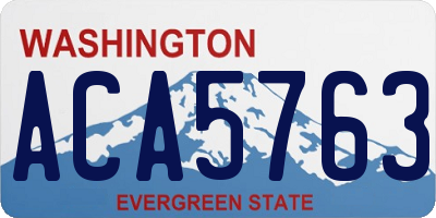 WA license plate ACA5763