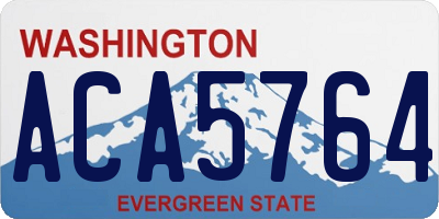 WA license plate ACA5764