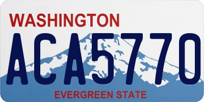 WA license plate ACA5770