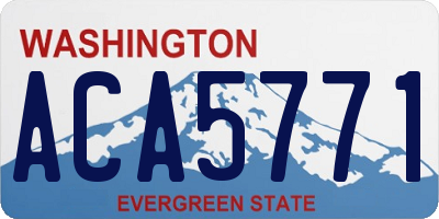 WA license plate ACA5771