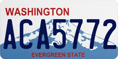 WA license plate ACA5772