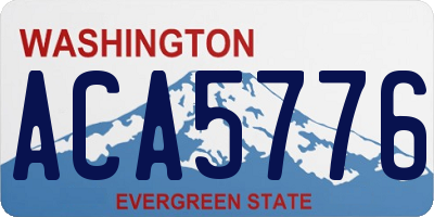 WA license plate ACA5776