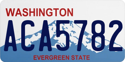 WA license plate ACA5782