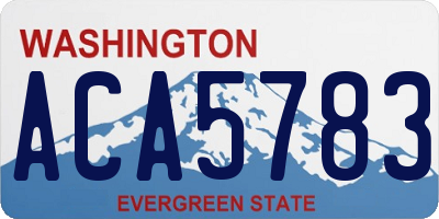 WA license plate ACA5783