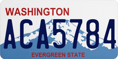 WA license plate ACA5784