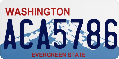 WA license plate ACA5786